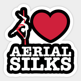 Love Aerial Silks Heart Aerial Acrobatics Sticker